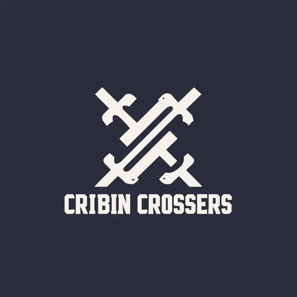 a logo design,with the text "Cribin Crossers", main symbol:Make It a crosser,Minimalistic,be used in Sports Fitness industry,clear background
