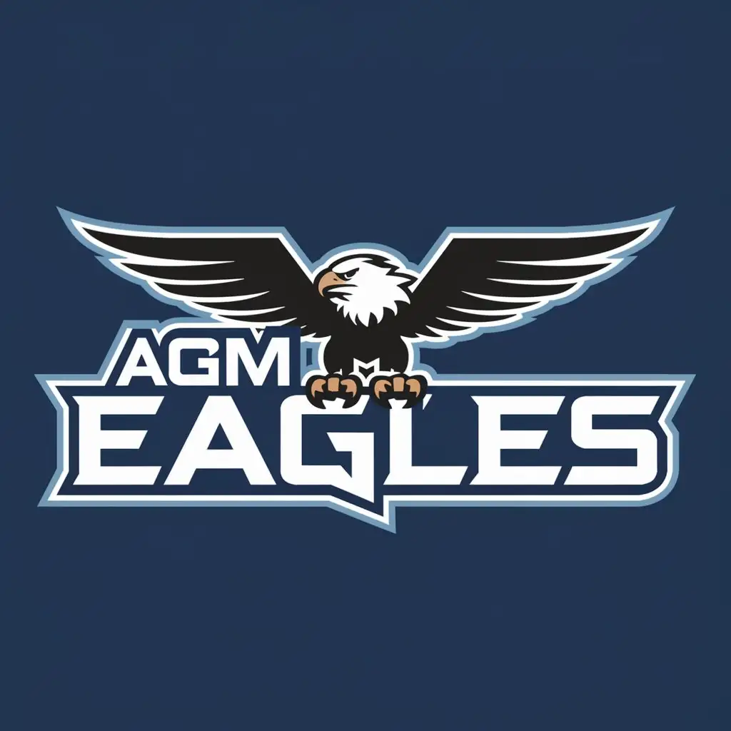 a logo design,with the text "AGM Eagles", main symbol:Eagle,Moderate,clear background