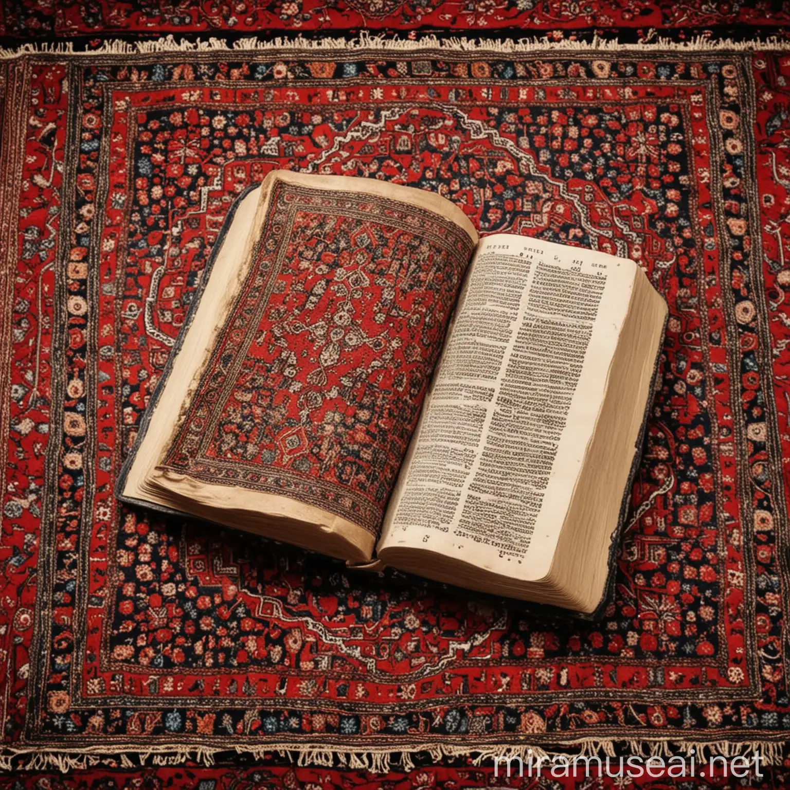 Bible with Persian rugs