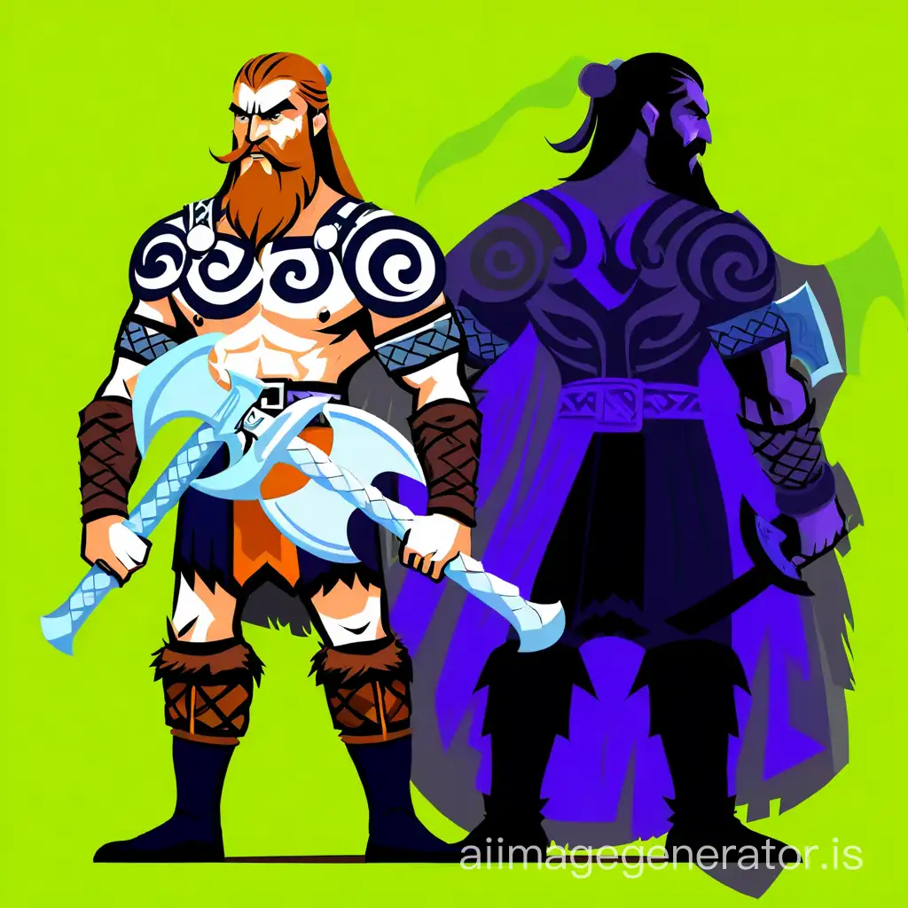 Viking-Warrior-Duel-Battle-Stance-Against-Inner-Darkness