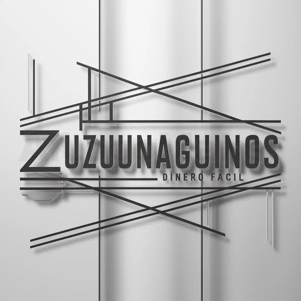 a logo design,with the text "Zuzunaguinos", main symbol:Dinero Facil,Minimalistic,be used in Finance industry,clear background