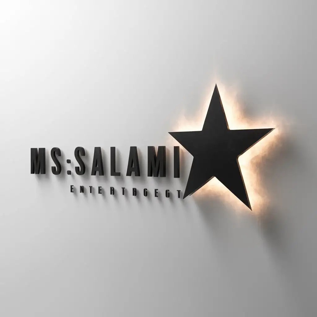 a logo design,with the text "MsSalami", main symbol:Dark Star the movie,Minimalistic,clear background