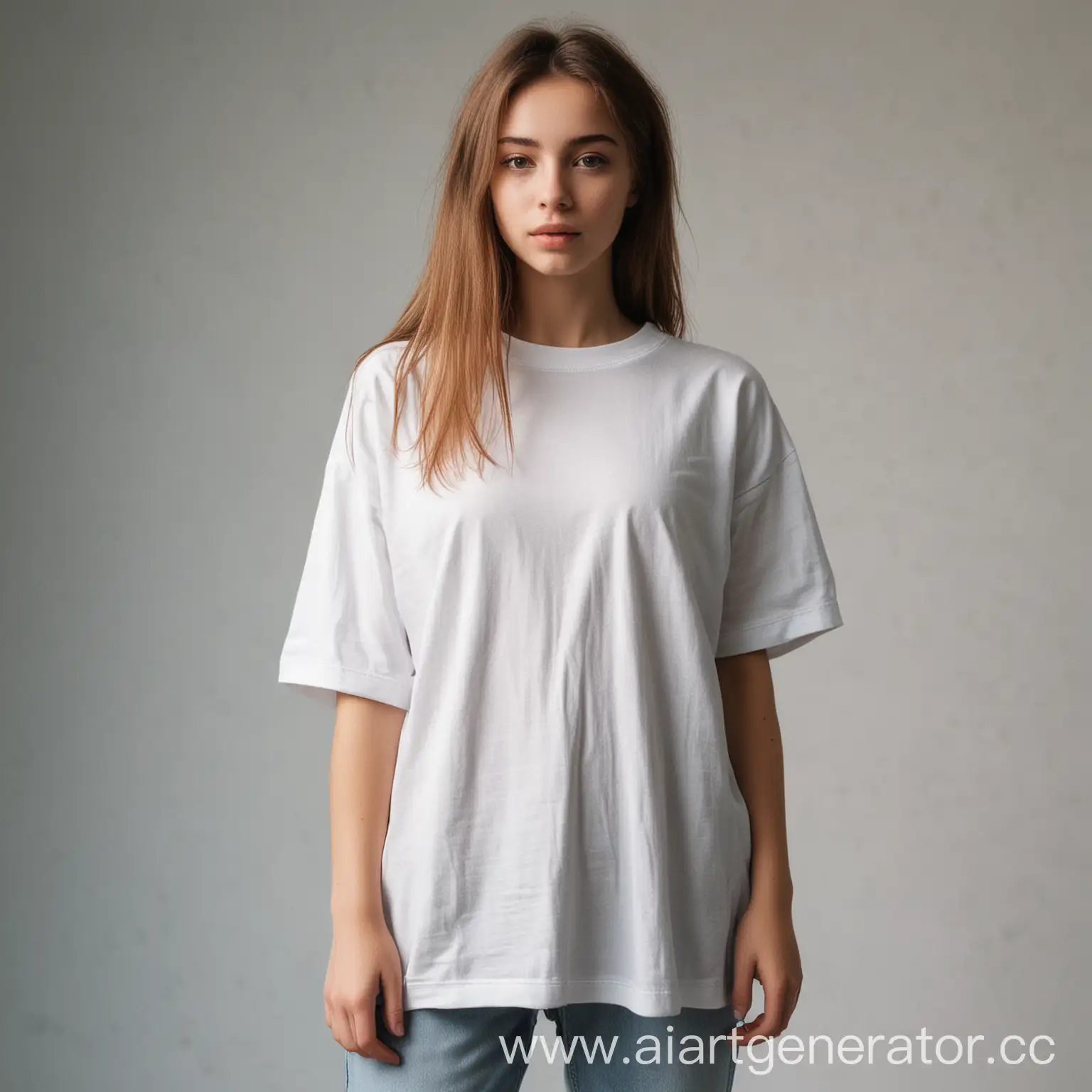 Young-Woman-Relaxing-in-Oversized-TShirt