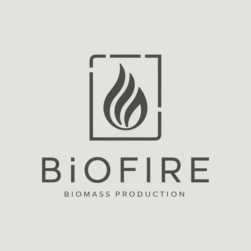 логотип для компании по производстве биокамин "BIOFIRE" минимализм