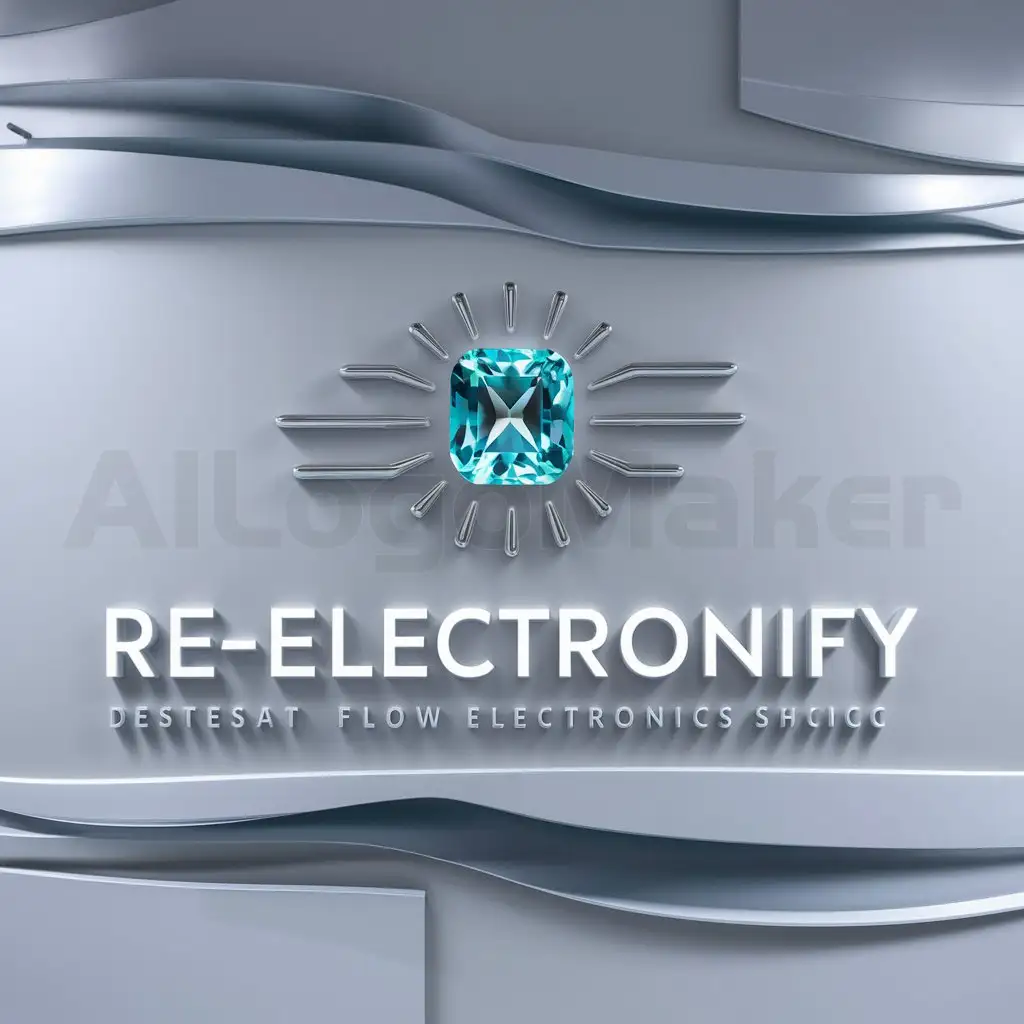 a logo design,with the text "Re-Electronify", main symbol:zafiro,Moderate,clear background