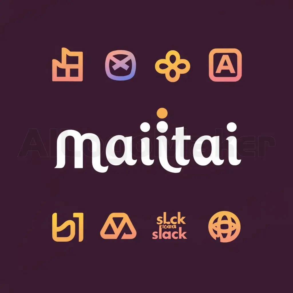 a logo design,with the text "Maitai", main symbol:Apple, OpenAI, Dropbox, Slack,Moderate,be used in Others industry,clear background