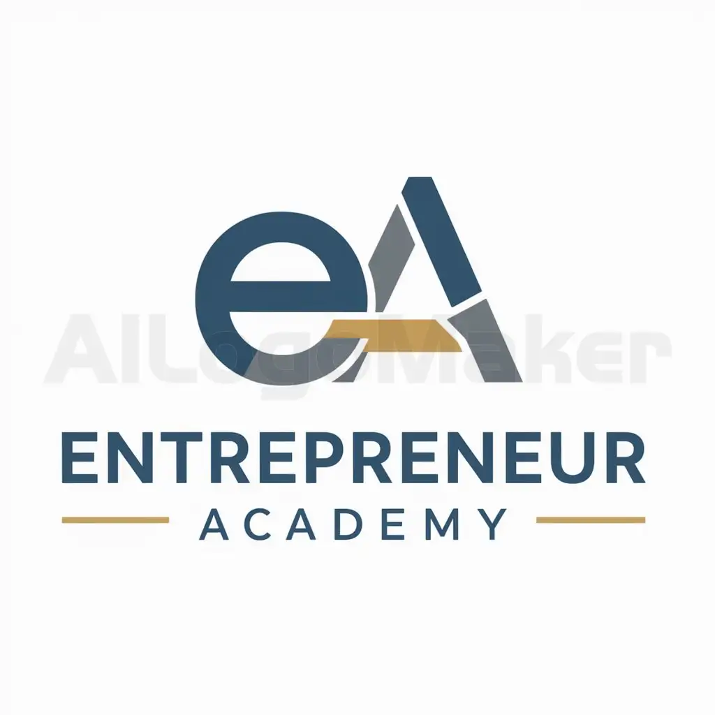 a logo design,with the text "Entrepreneur Academy", main symbol:EA,complex,be used in Education industry,clear background