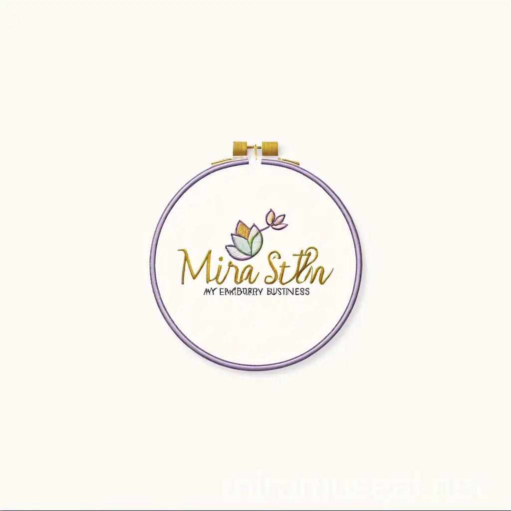 Elegant Embroidery Logo Design for Mira Stitch