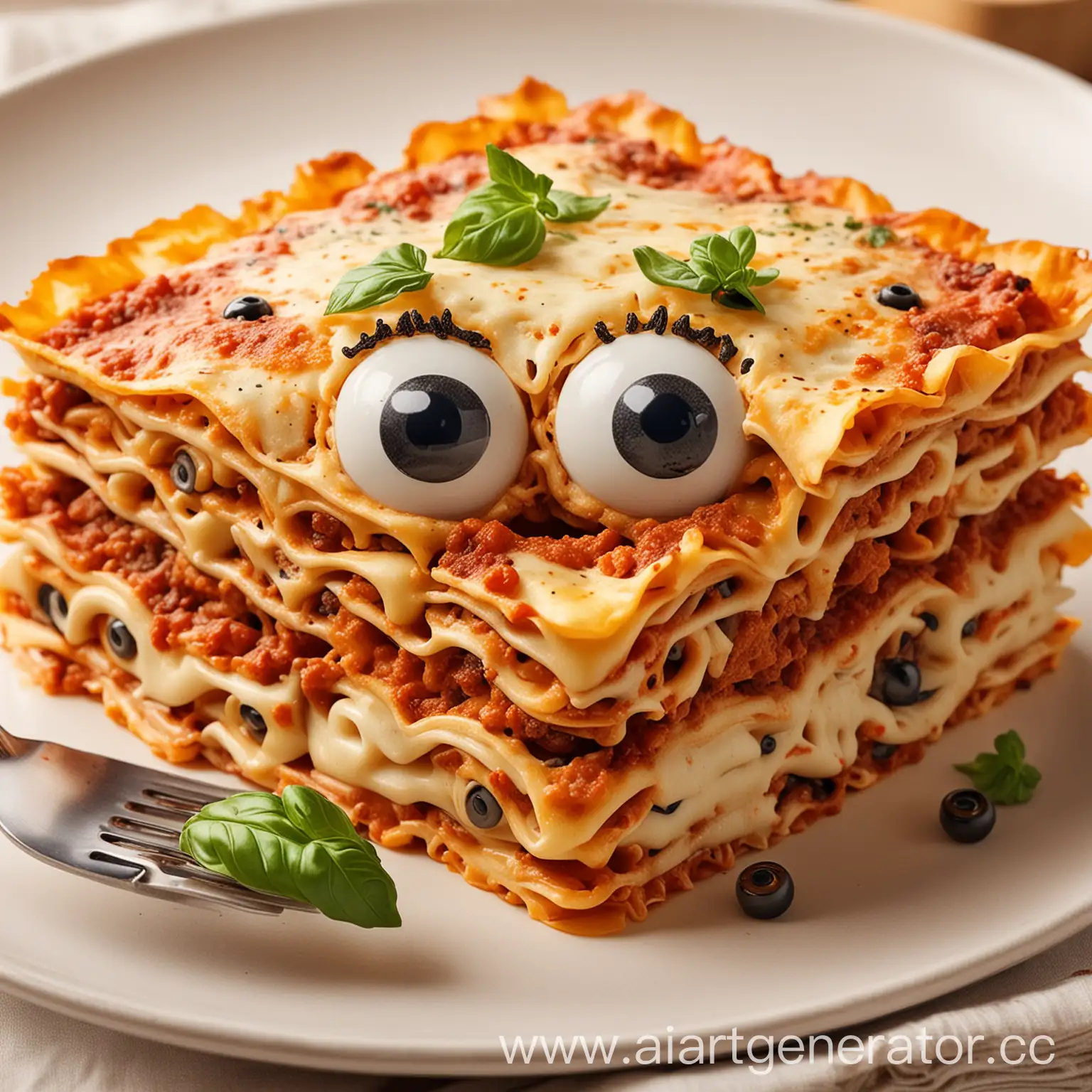 Cartoon-Lasagna-with-Playful-CarLike-Features