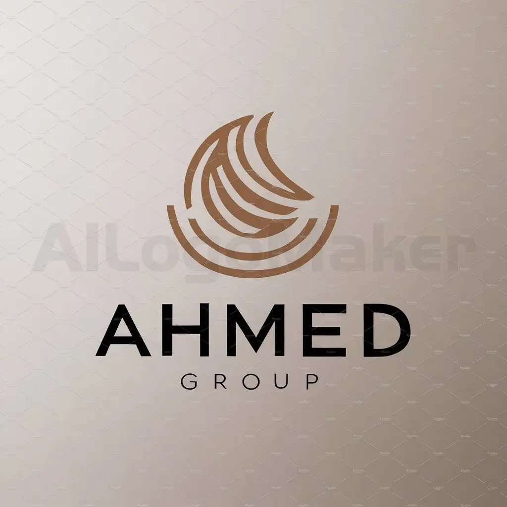 a logo design,with the text "Ahmed Group", main symbol:shabak wbab,Moderate,be used in Home Family industry,clear background