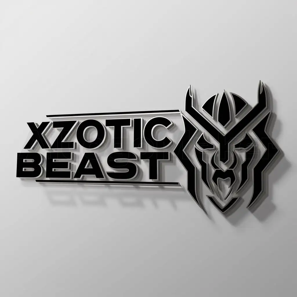 a logo design,with the text "xZoTiiC BeAsT", main symbol:beast,complex,be used in Technology industry,clear background