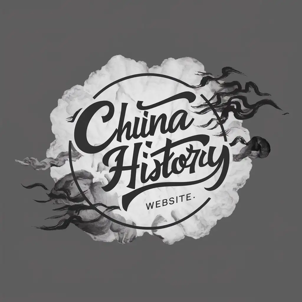 LOGO-Design-For-China-History-Website-Ink-Wash-Wind-with-Moderate-and-Clear-Background