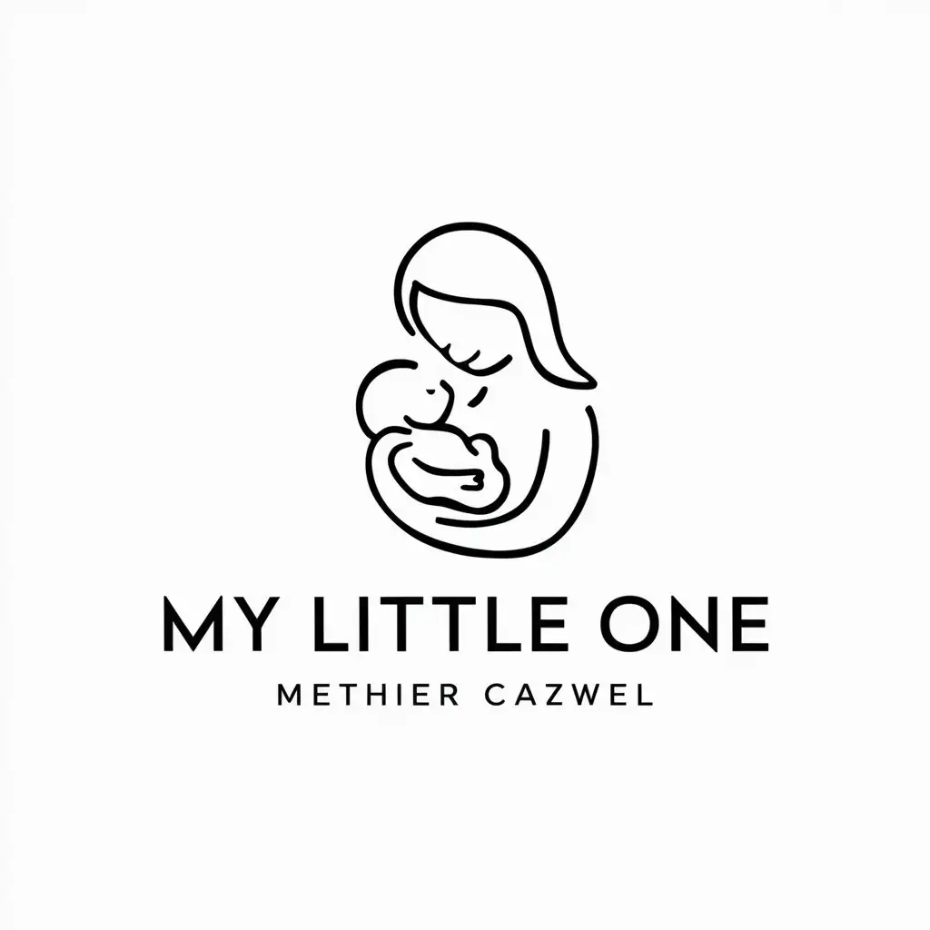a logo design,with the text "My Little One", main symbol:Mother with a baby holding,Minimalistic,be used in Retail industry,clear background