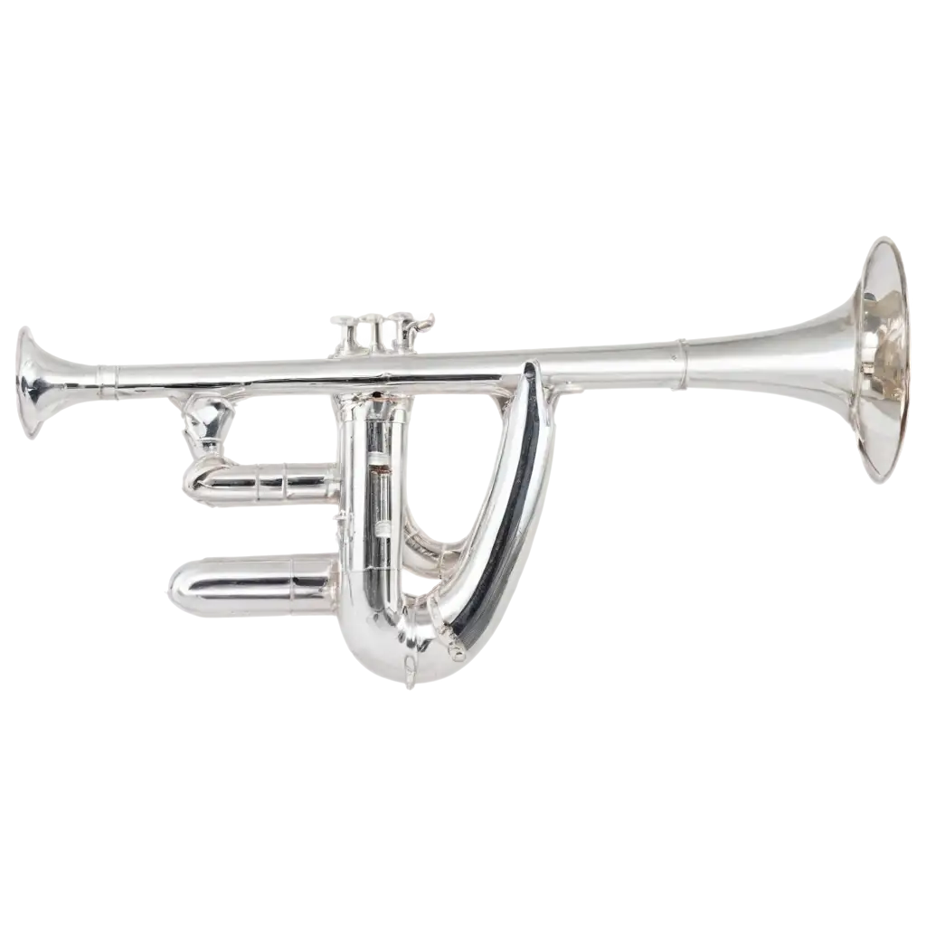 Side-of-Silver-Trumpet-PNG-Image-Elegant-Design-for-Music-and-Art-Enthusiasts