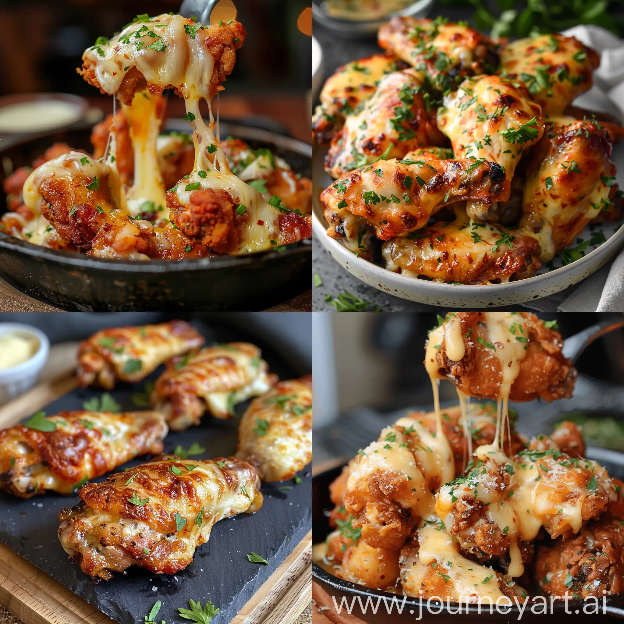 Chicken wings with cheese