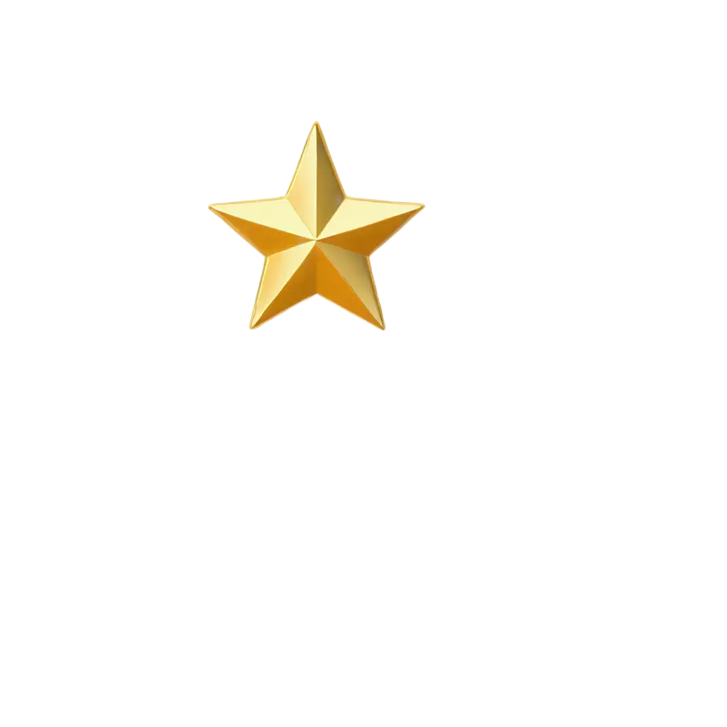 golden 3D star