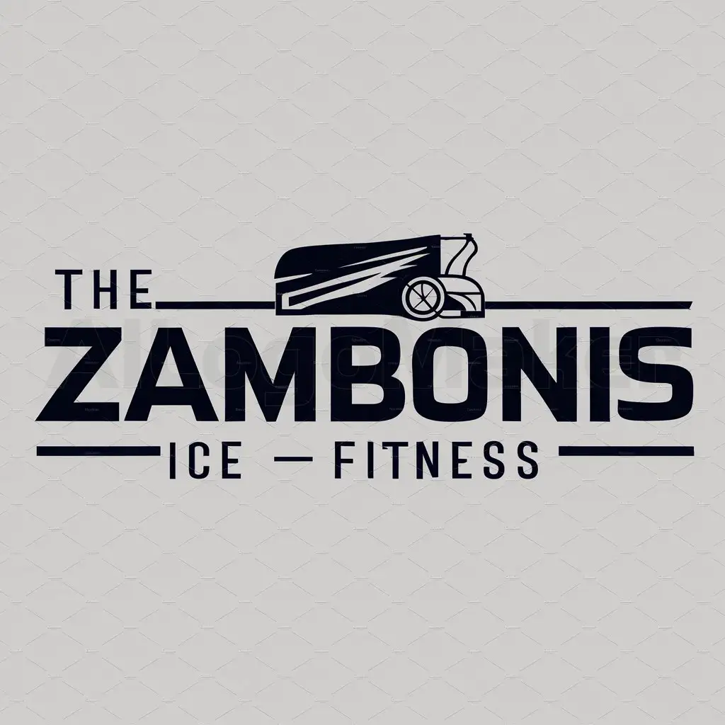 a logo design,with the text "The Zambonis", main symbol:zamboni,Moderate,be used in Sports Fitness industry,clear background