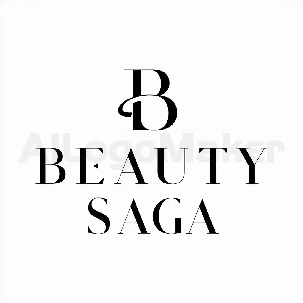 LOGO-Design-For-Beauty-Saga-Elegant-Text-with-Clear-Background