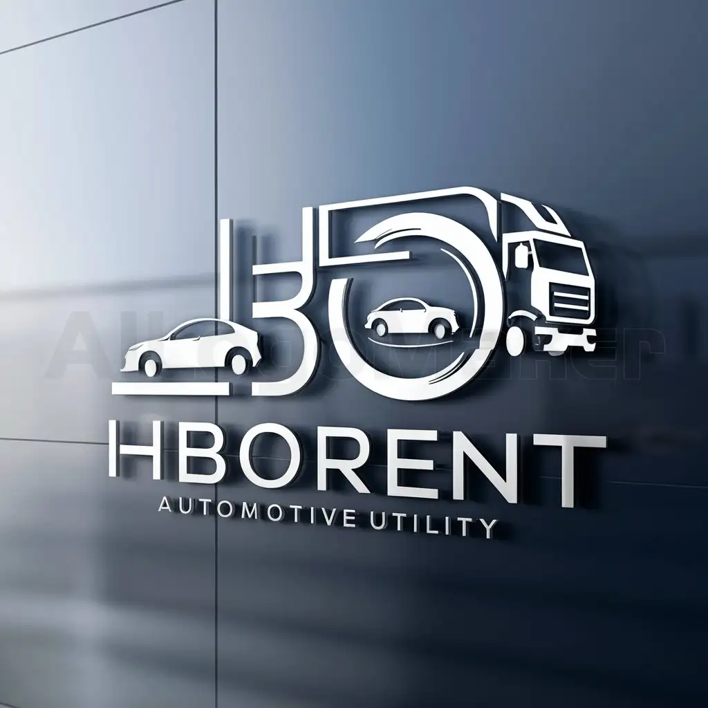 a logo design,with the text "HBORENT", main symbol:Vehicles utilitiesnlogo empire,complex,be used in Automotive industry,clear background