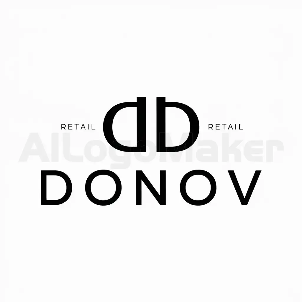 a logo design,with the text "DONOV", main symbol:DD,Moderate,be used in Retail industry,clear background