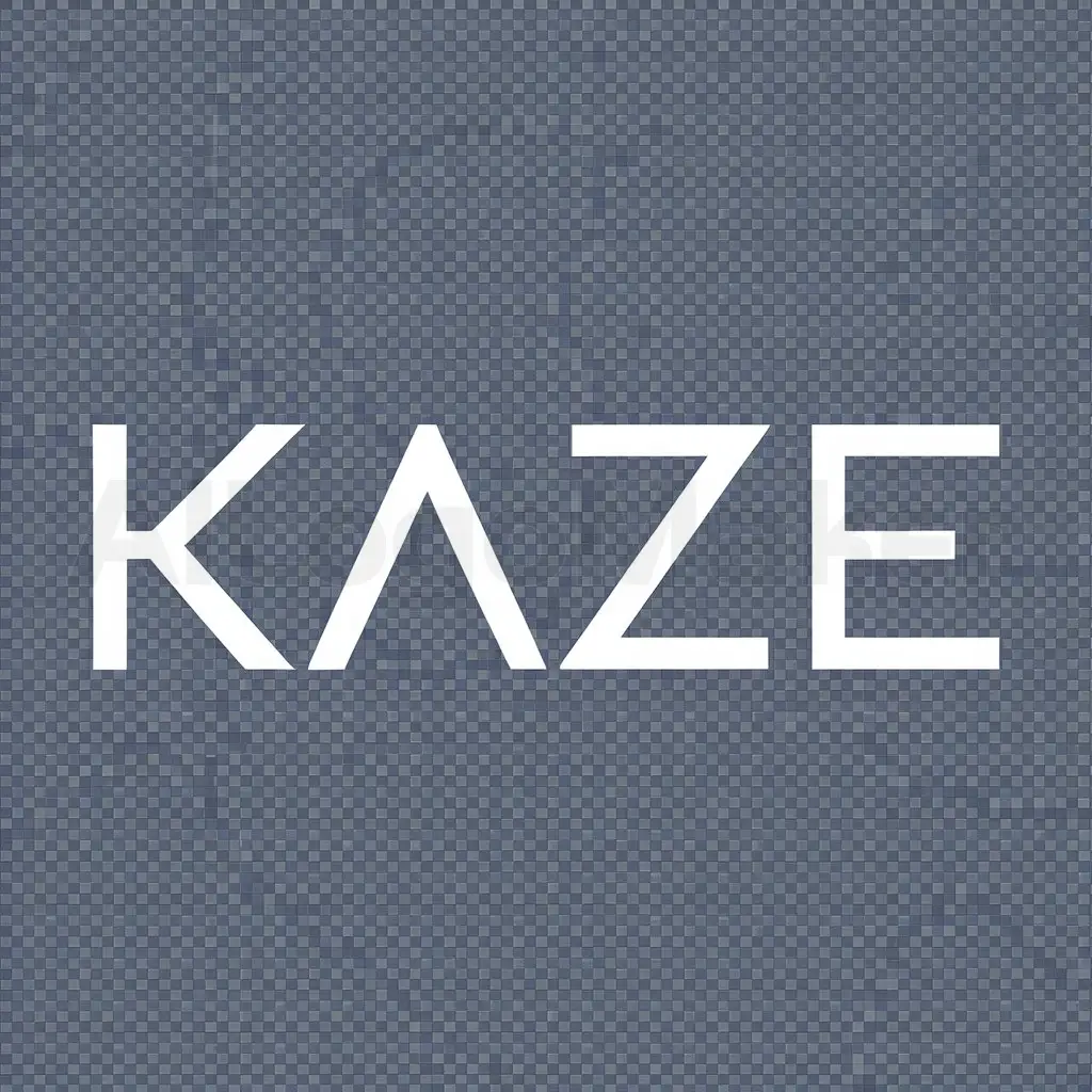a logo design,with the text "KAZE", main symbol:No symbol just text. Very simple and minimalist,Minimalistic,be used in Internet industry,clear background