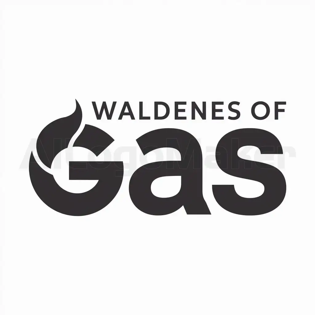 a logo design,with the text "Waldenes of Gas", main symbol:Gás,Moderate,be used in Retail industry,clear background