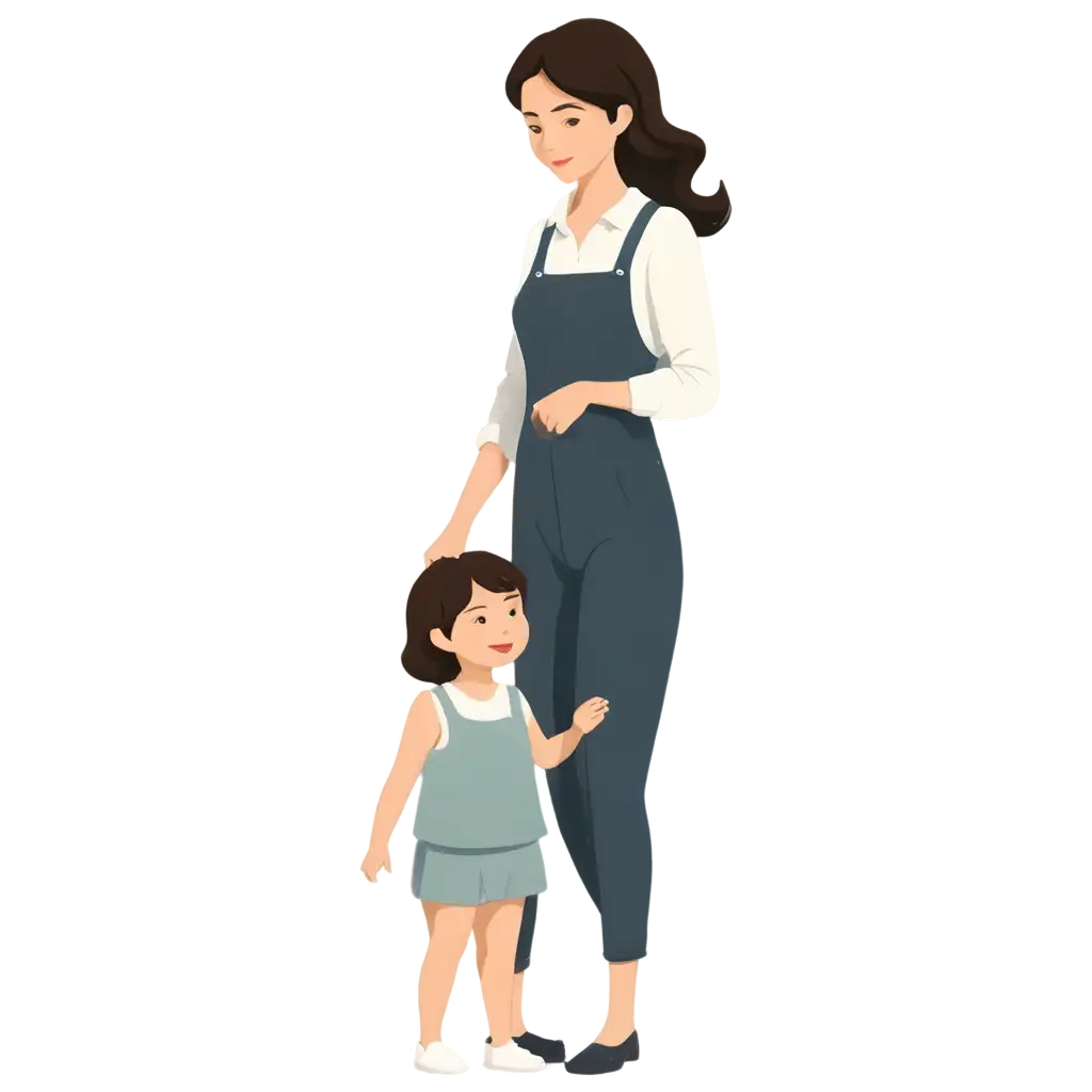 Stunning-PNG-Image-A-Heartwarming-Mother-Cartoon-Illustration