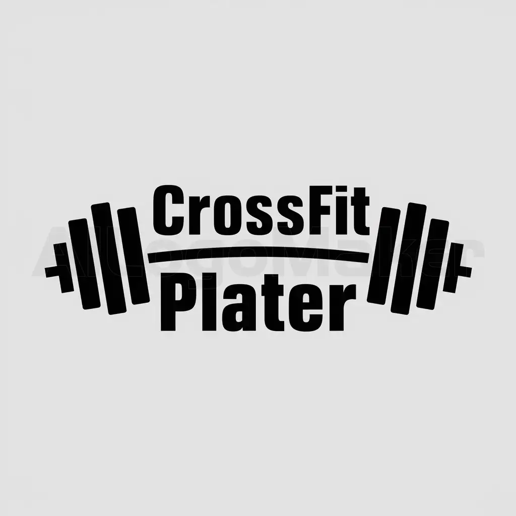 a logo design,with the text "Crossfit Plater", main symbol:olympic barbell,Moderate,be used in Sports Fitness industry,clear background