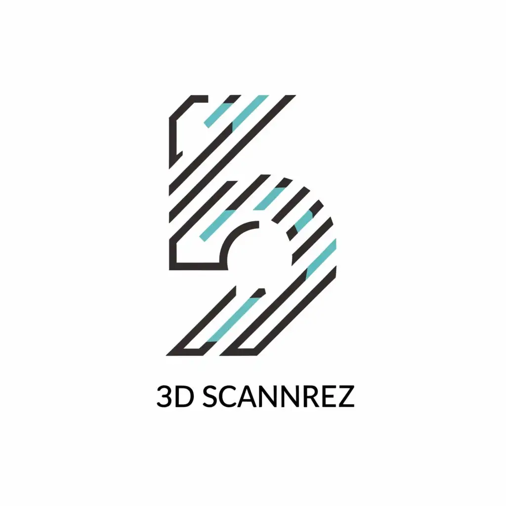 a logo design,with the text "3D Scanner EZ", main symbol:E,Minimalistic,be used in Others industry,clear background