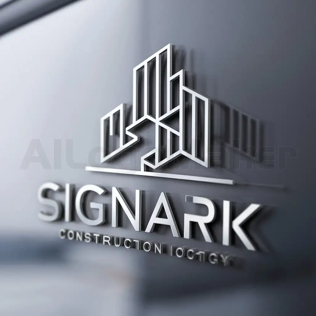 a logo design,with the text "signark", main symbol:architecture,complex,be used in Construction industry,clear background