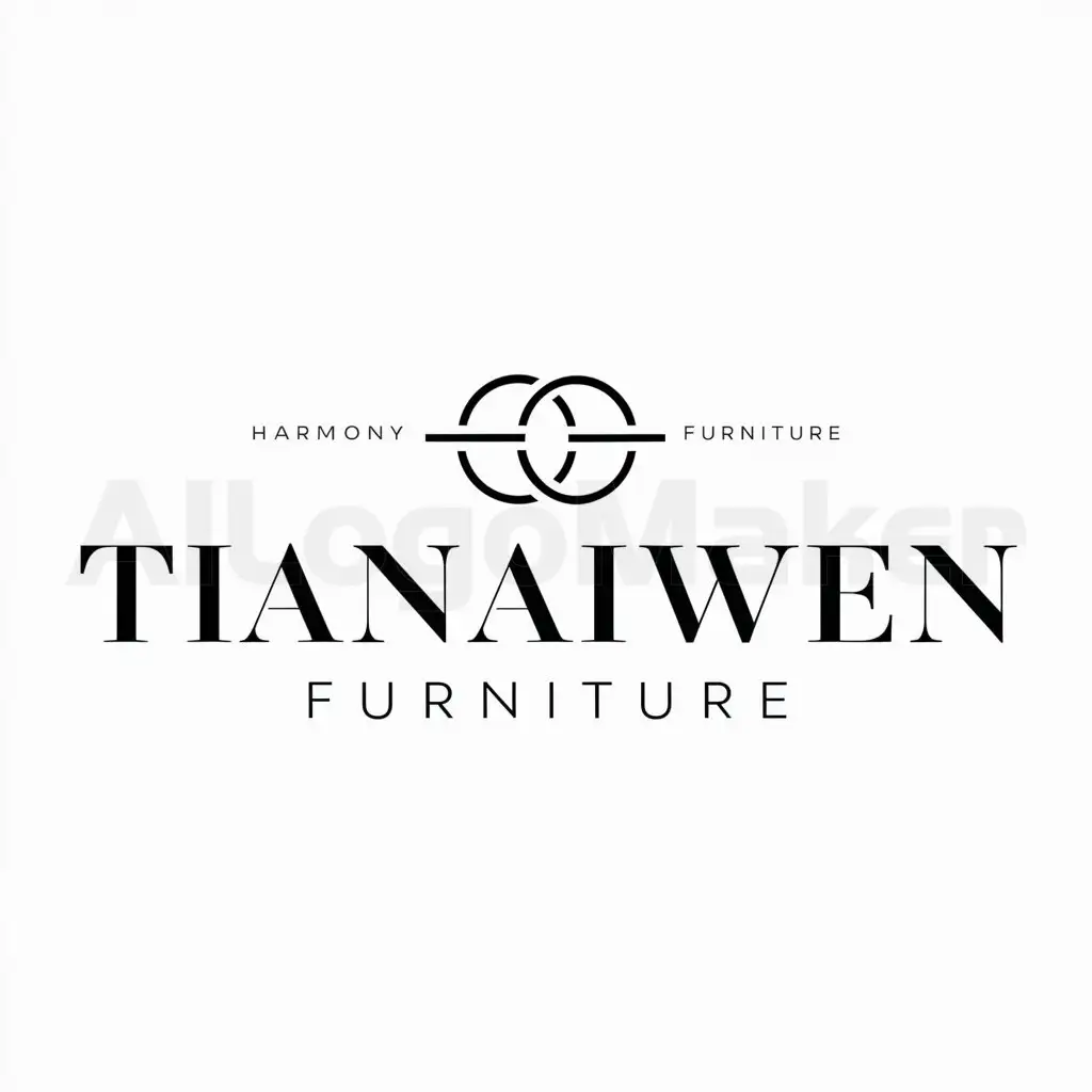 a logo design,with the text "TIANAIWEN", main symbol:TIANAIWEN,Moderate,be used in furniture industry,clear background