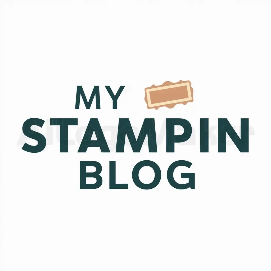 a logo design,with the text "My Stampin Blog", main symbol:crafting,Moderate,be used in Technology industry,clear background