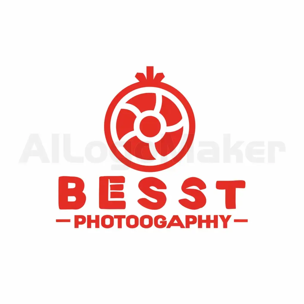a logo design,with the text "Best Photography", main symbol:tomato,Moderate,clear background