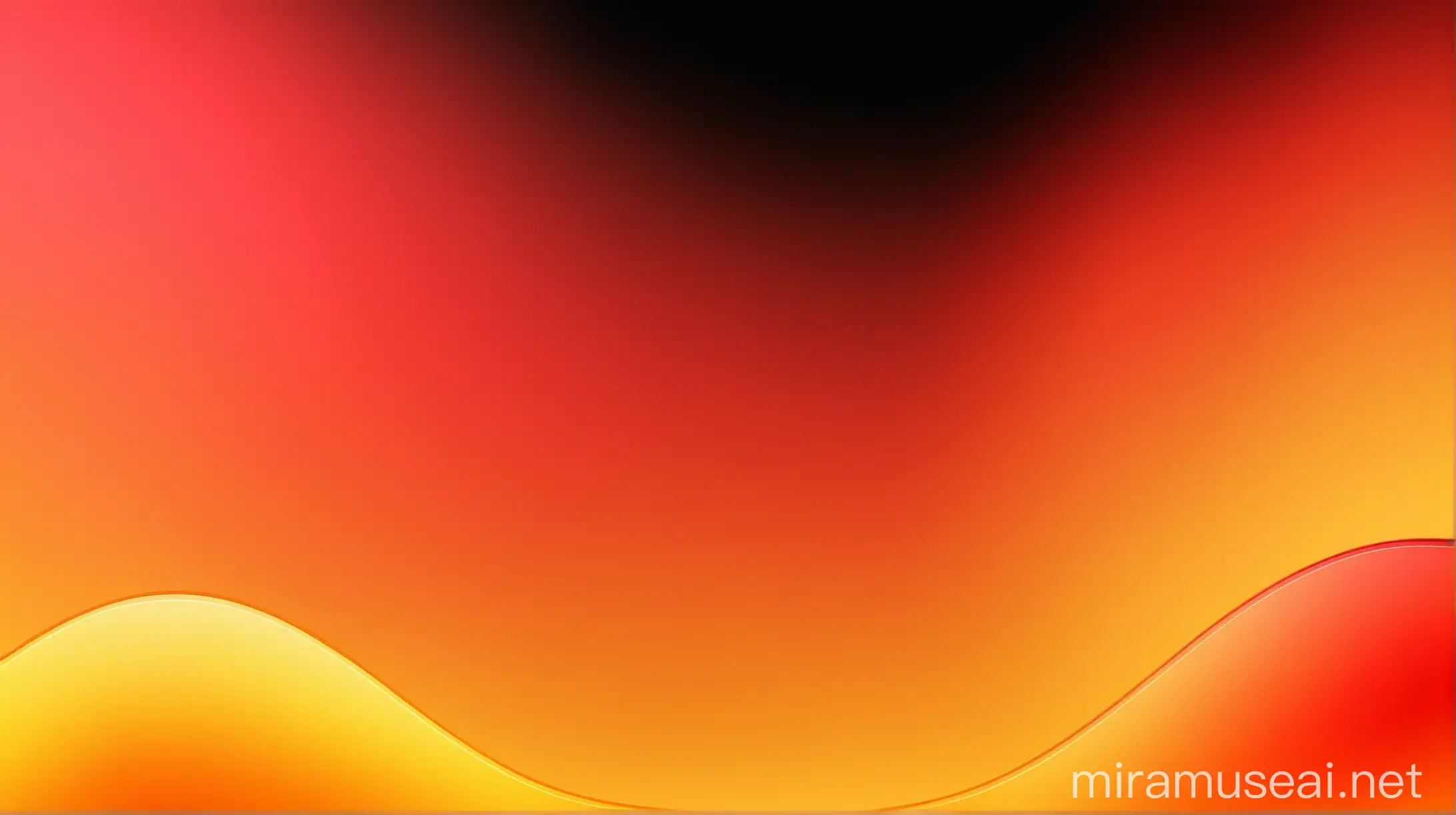 Vibrant Gradient Wavy Background Wallpaper in Orange White Red Yellow and Black