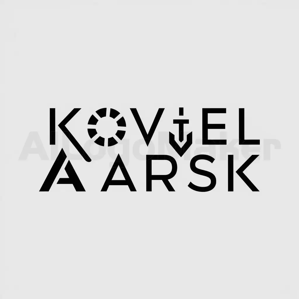 a logo design,with the text "Kov.el arsk", main symbol:forged element,Moderate,clear background