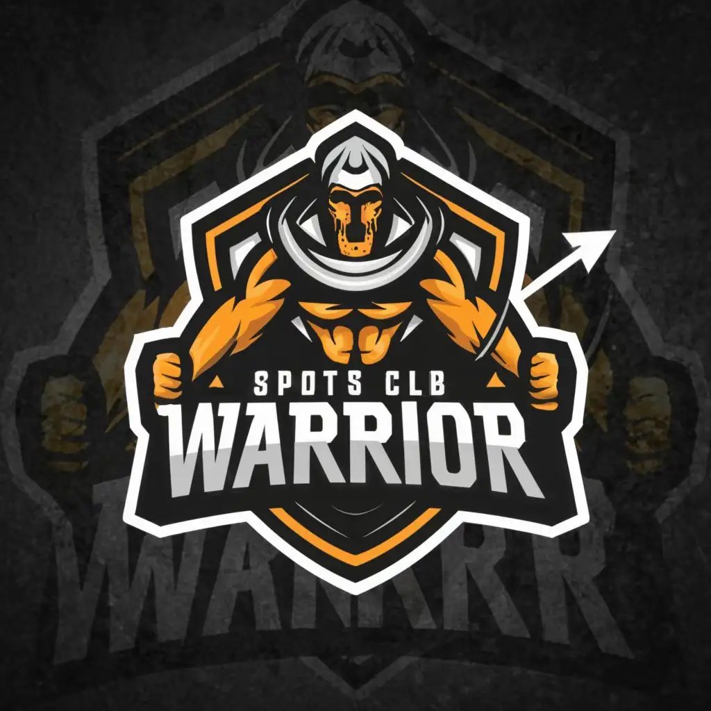 a logo design,with the text "sports club "warrior"", main symbol:warrior,Minimalistic,be used in Sports Fitness industry,clear background