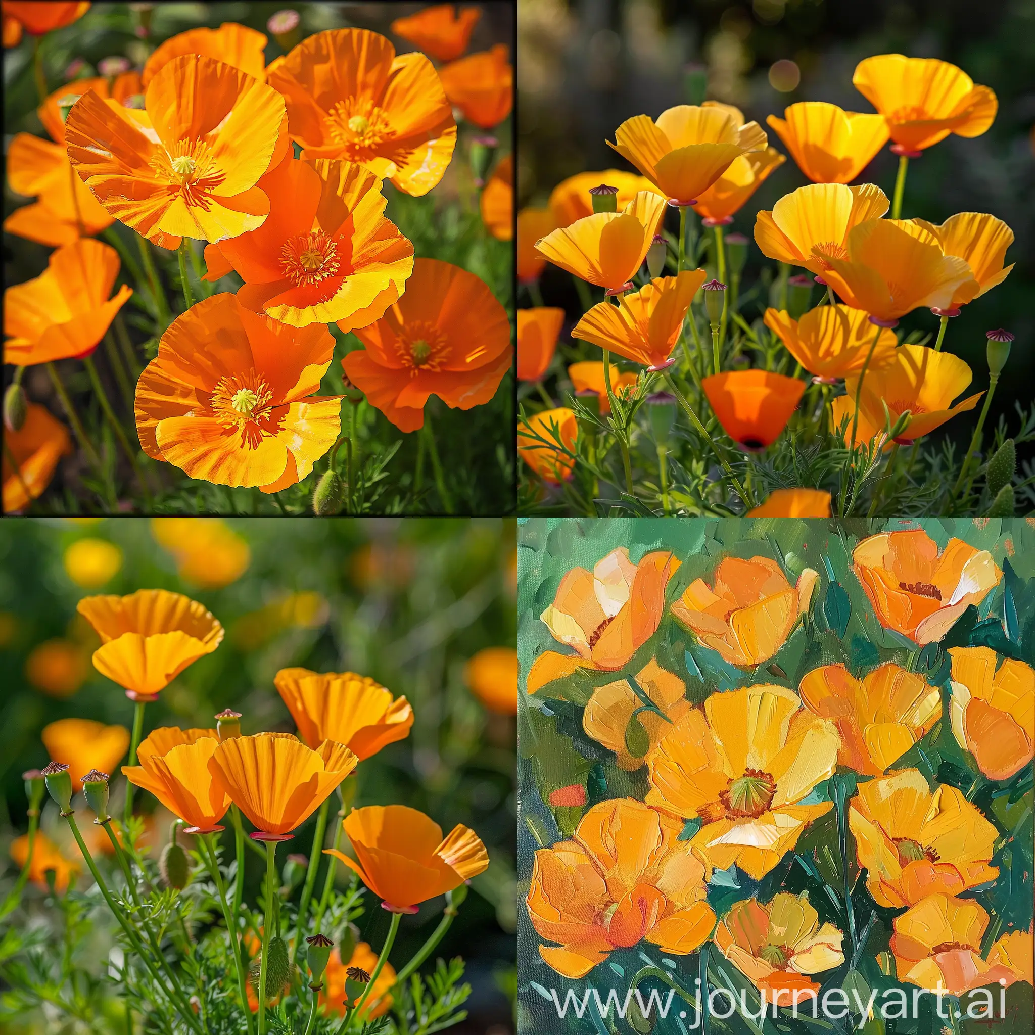 Vibrant-Californian-Poppies-in-Golden-Sunlight