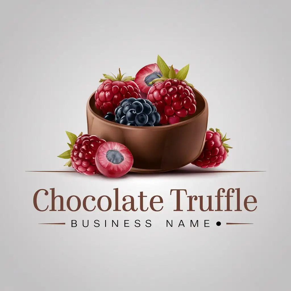 Логотип бизнеса который занимается ягодами в шоколаде