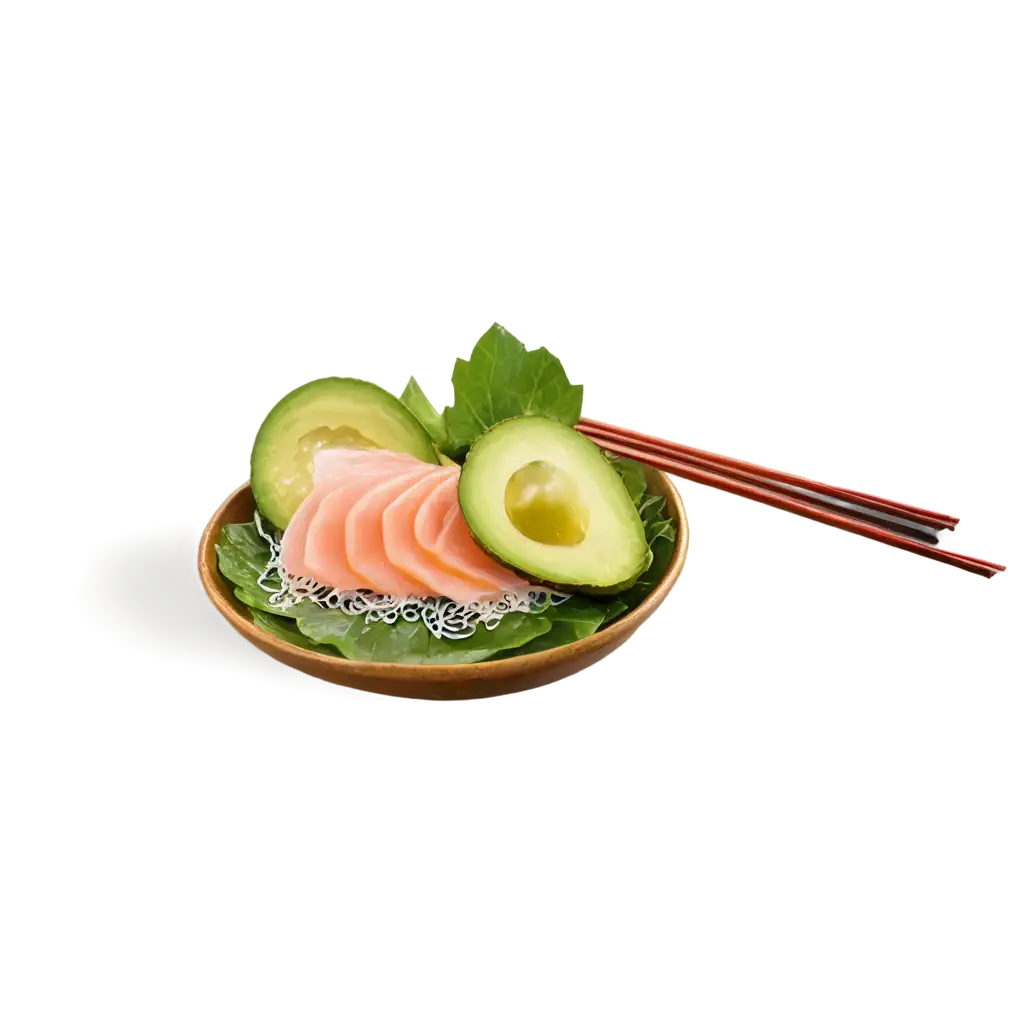 Exquisite-Sashimi-with-Avocado-A-HighQuality-PNG-Image