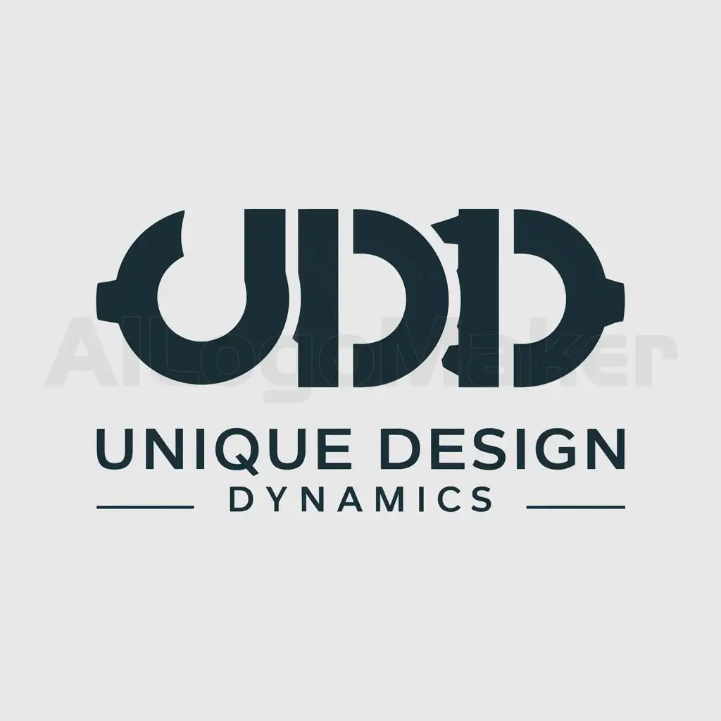 a logo design,with the text "Unique Design Dynamics", main symbol:UDD,Moderate,clear background