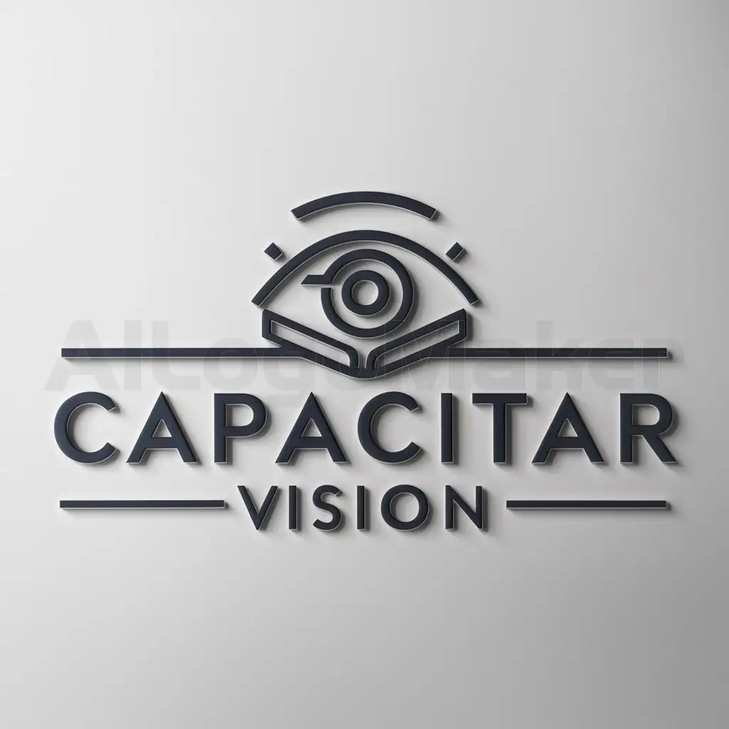a logo design,with the text "CAPACITAR VISION", main symbol:vision and academic formation,complex,be used in Education industry,clear background