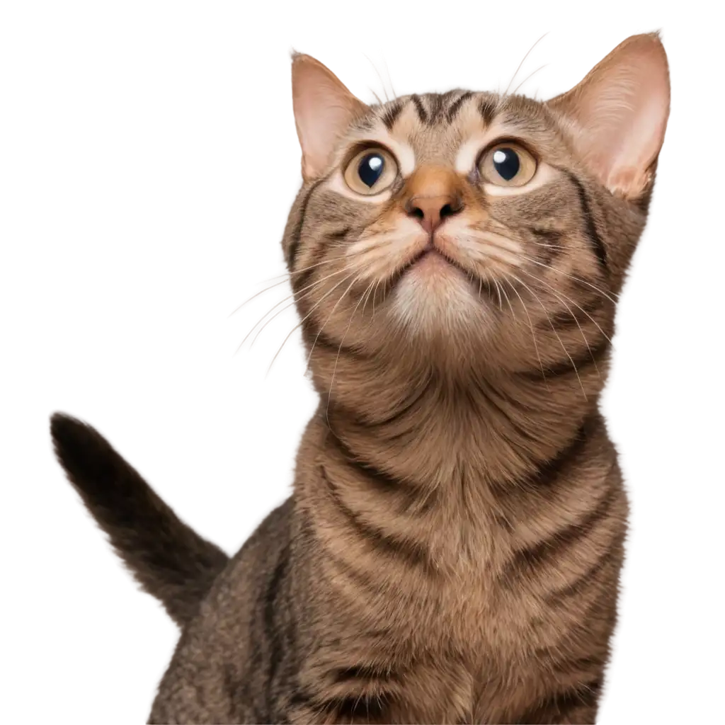 Real-Cat-Look-Up-PNG-Image-Captivating-Feline-Curiosity-in-High-Quality