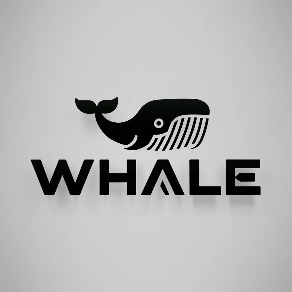 a logo design,with the text "Whale", main symbol:We want a whale series logo, our main services are in blockchain related games and web3 services. There should be no bitcoin symbols, the logo should have a digital feel.,Moderate,clear background