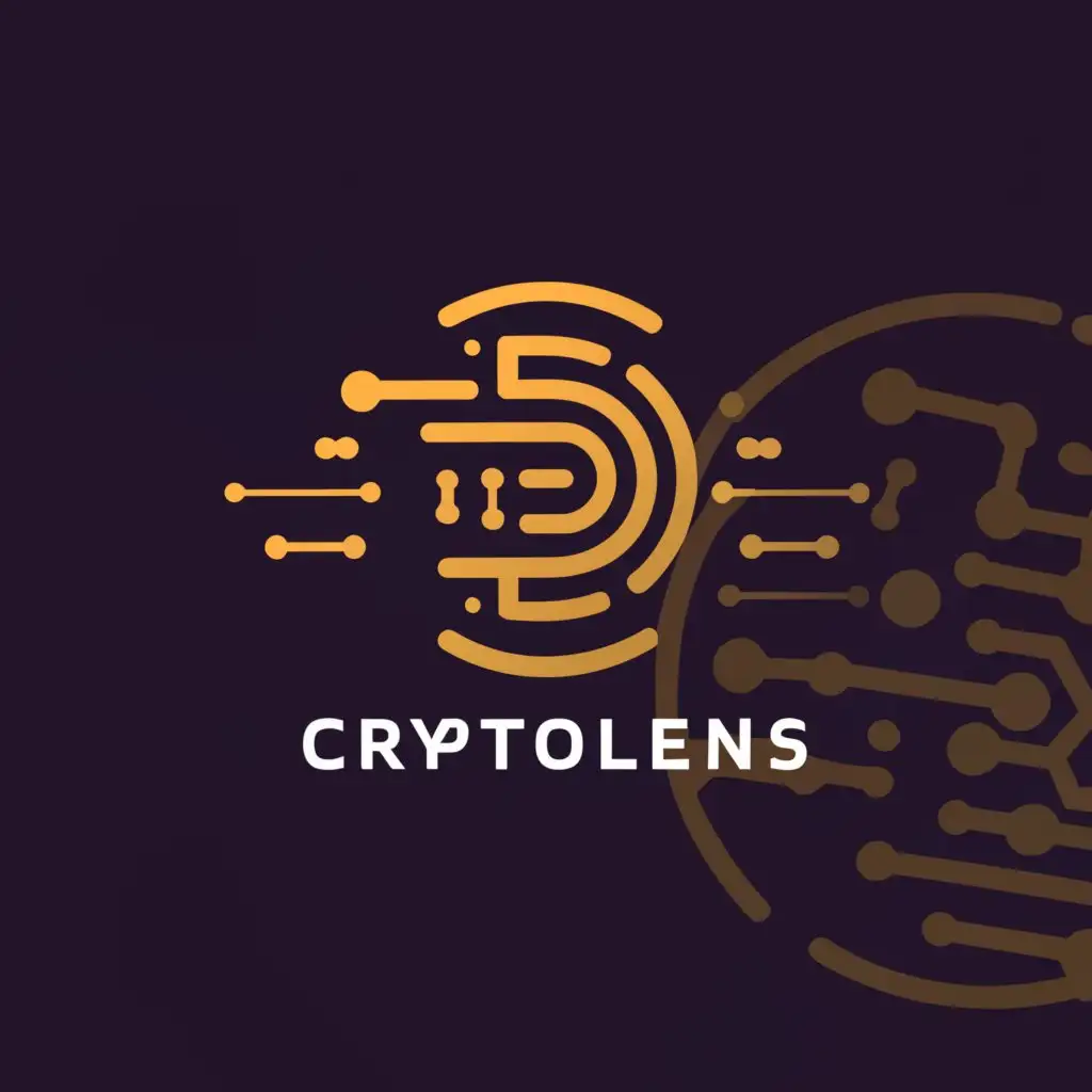a logo design,with the text "CryptoLens", main symbol:crypto coin,Moderate,be used in Crypto trading analytics industry,clear background