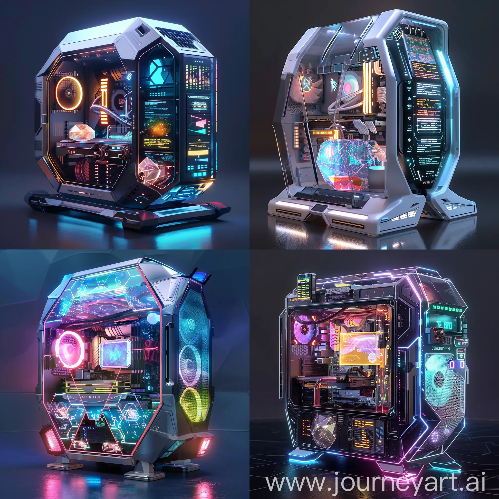 Futuristic-PC-Case-with-Modular-Architecture-and-Holographic-Interface