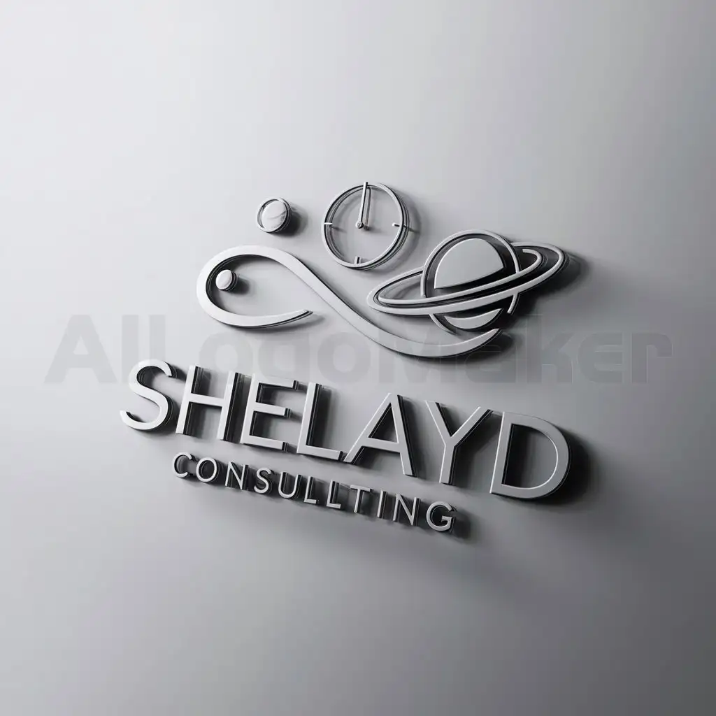 a logo design,with the text "SHELAYD", main symbol:Время, бесконечность, вселенная,Moderate,be used in Consulting industry,clear background