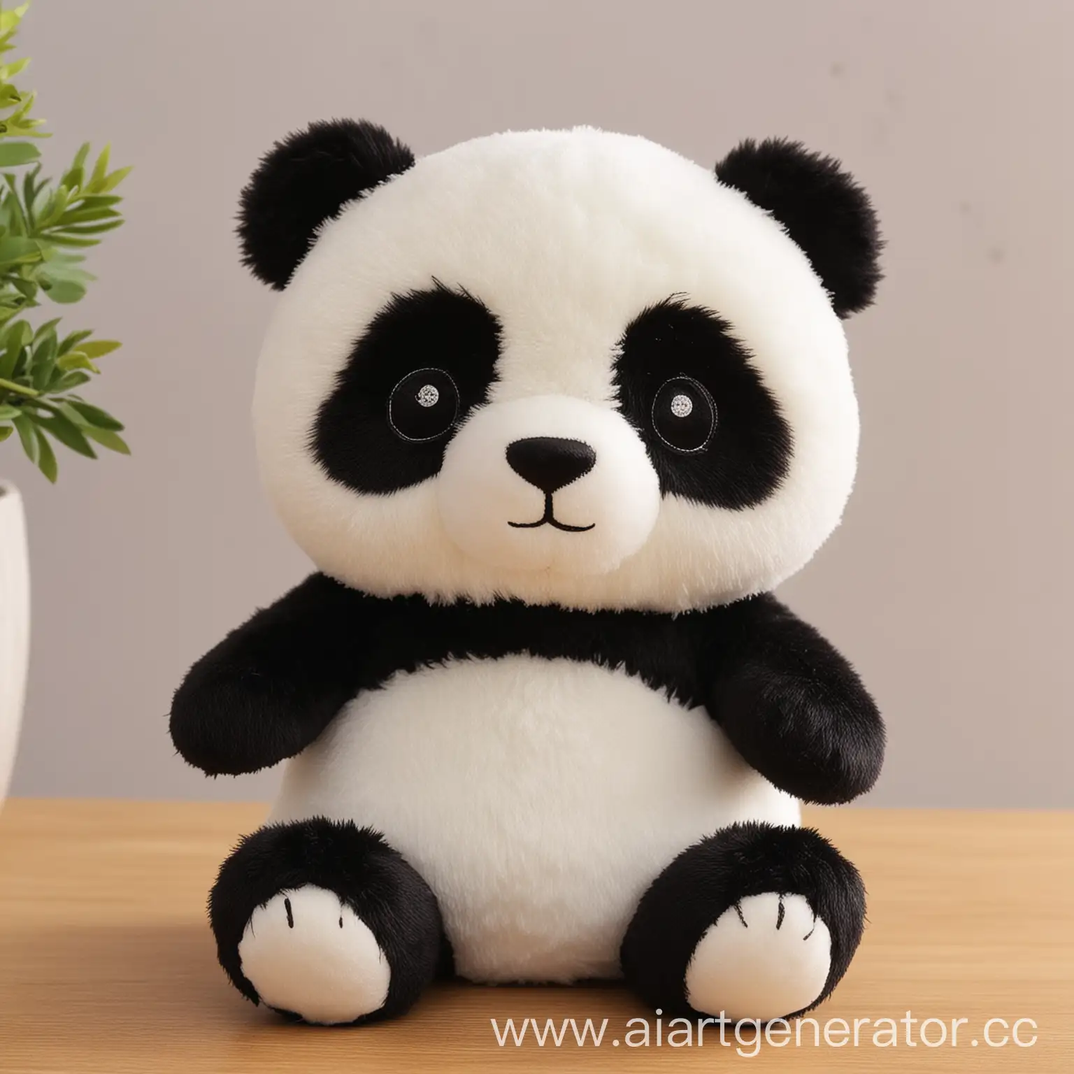 Cute little panda plush toy