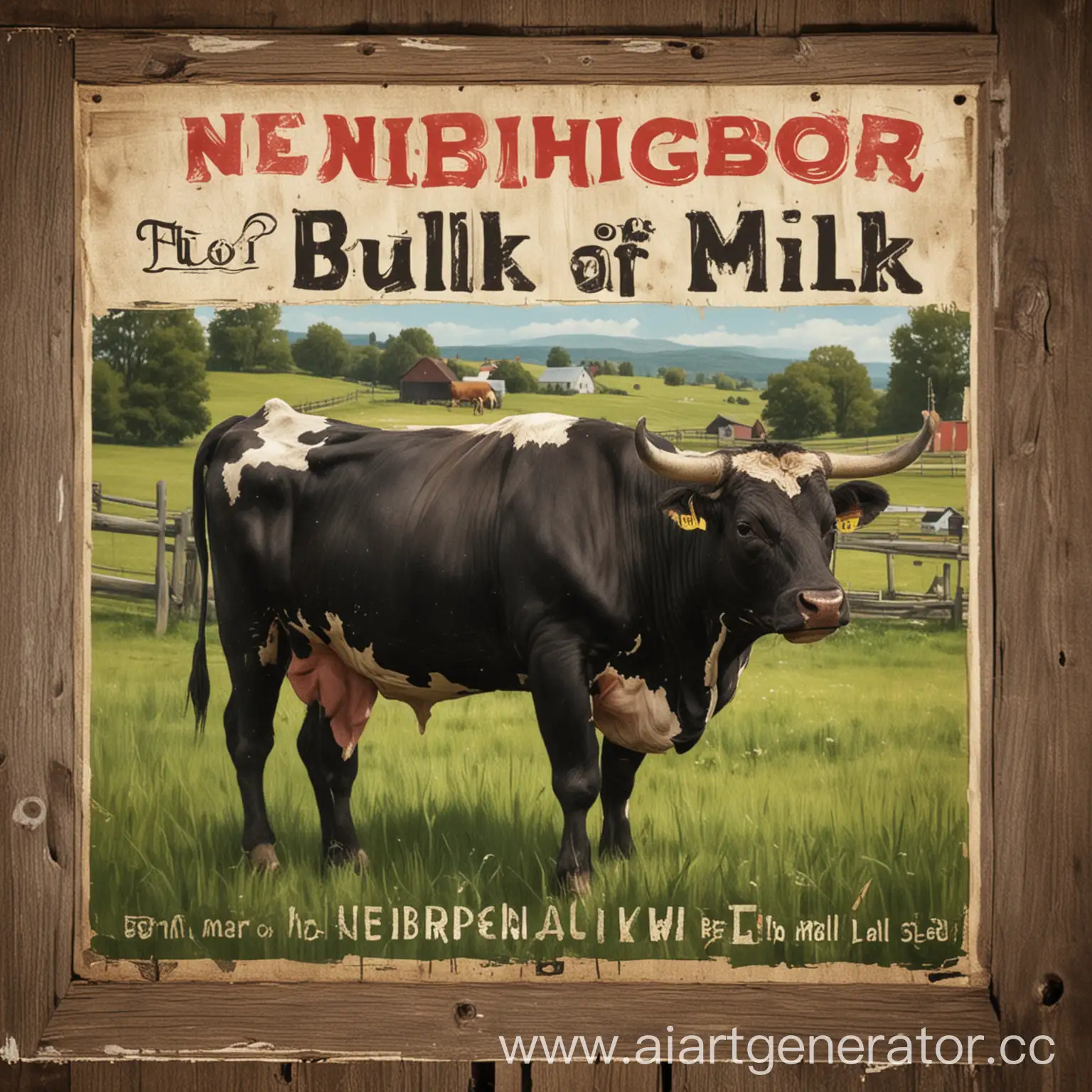 Rural-Scene-Neighbor-Milking-Bull