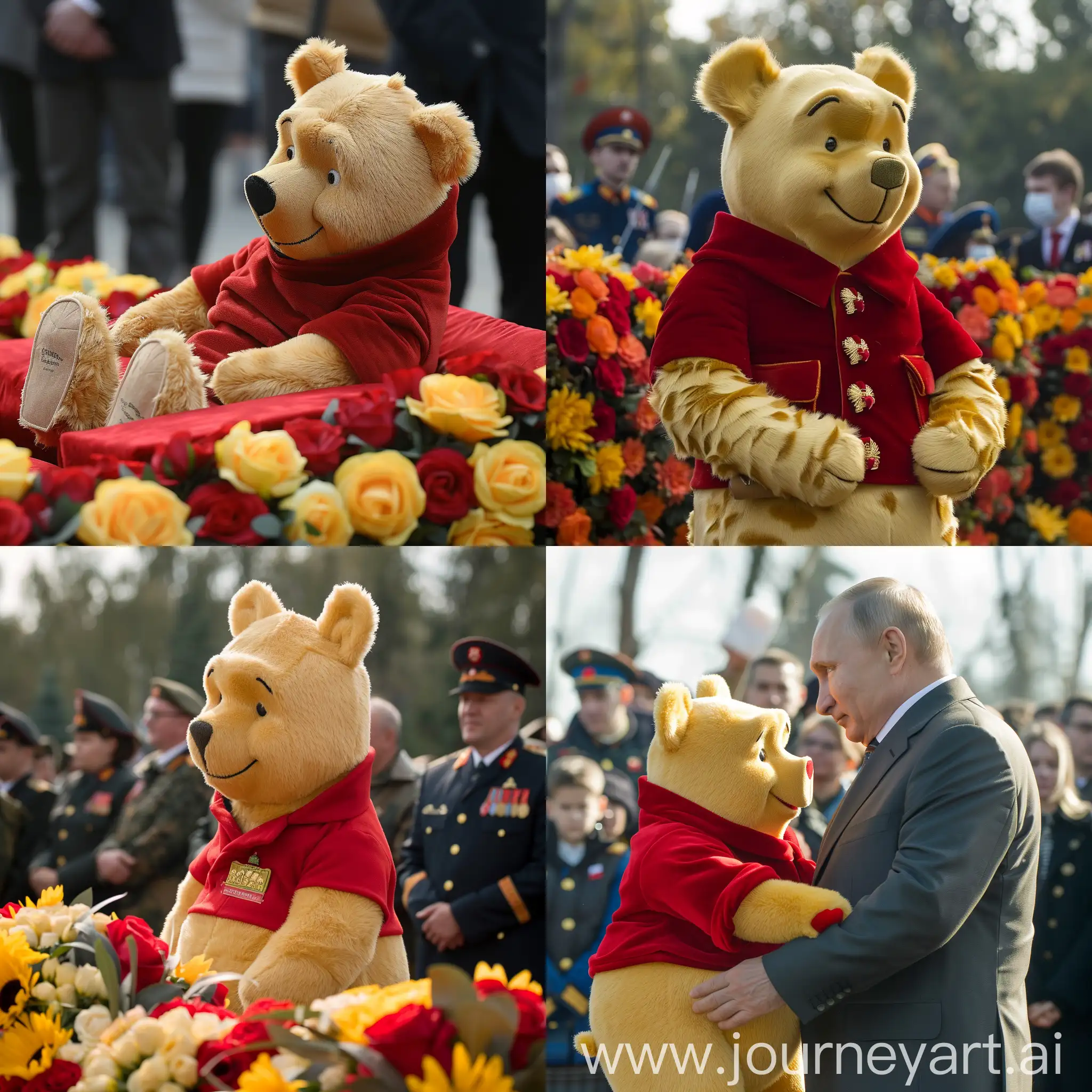 Soviet-Winnie-the-Pooh-at-Putins-Funeral-Tribute-Art