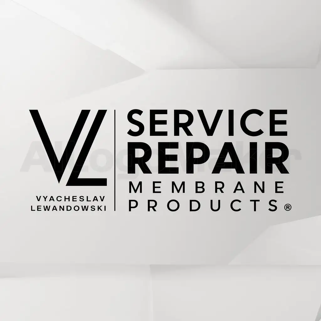 a logo design,with the text "Service repair membrane products", main symbol:Vyacheslav Lewandowski,Moderate,clear background